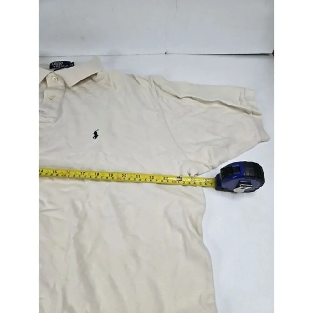 Vintage Polo Ralph Lauren Shirt Mens 2XL XXL White 100% Cotton Golf 80s 90s‎ Y2K